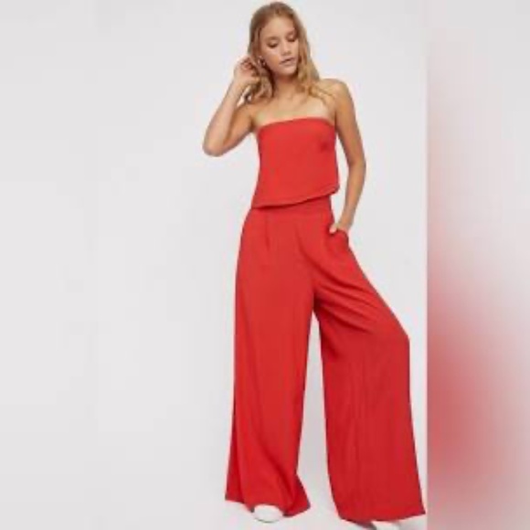 Free People Gia Crop Top with Wide Leg Pant Set - Picture 2 of 10